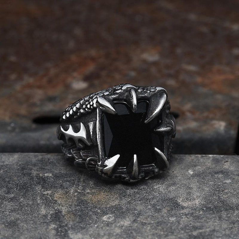 Cool Dragon Claw Stainless Steel Cz Ring