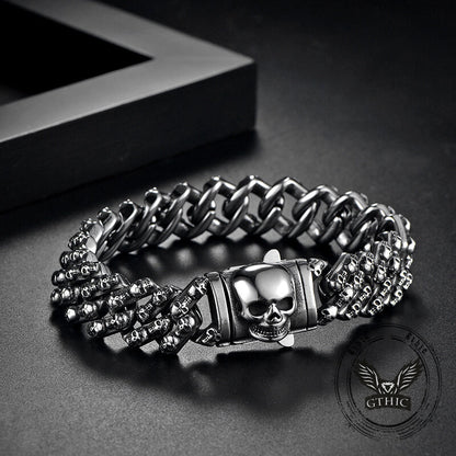 Creative Skull Stainless Steel Gothic Cuban Link Bracelet