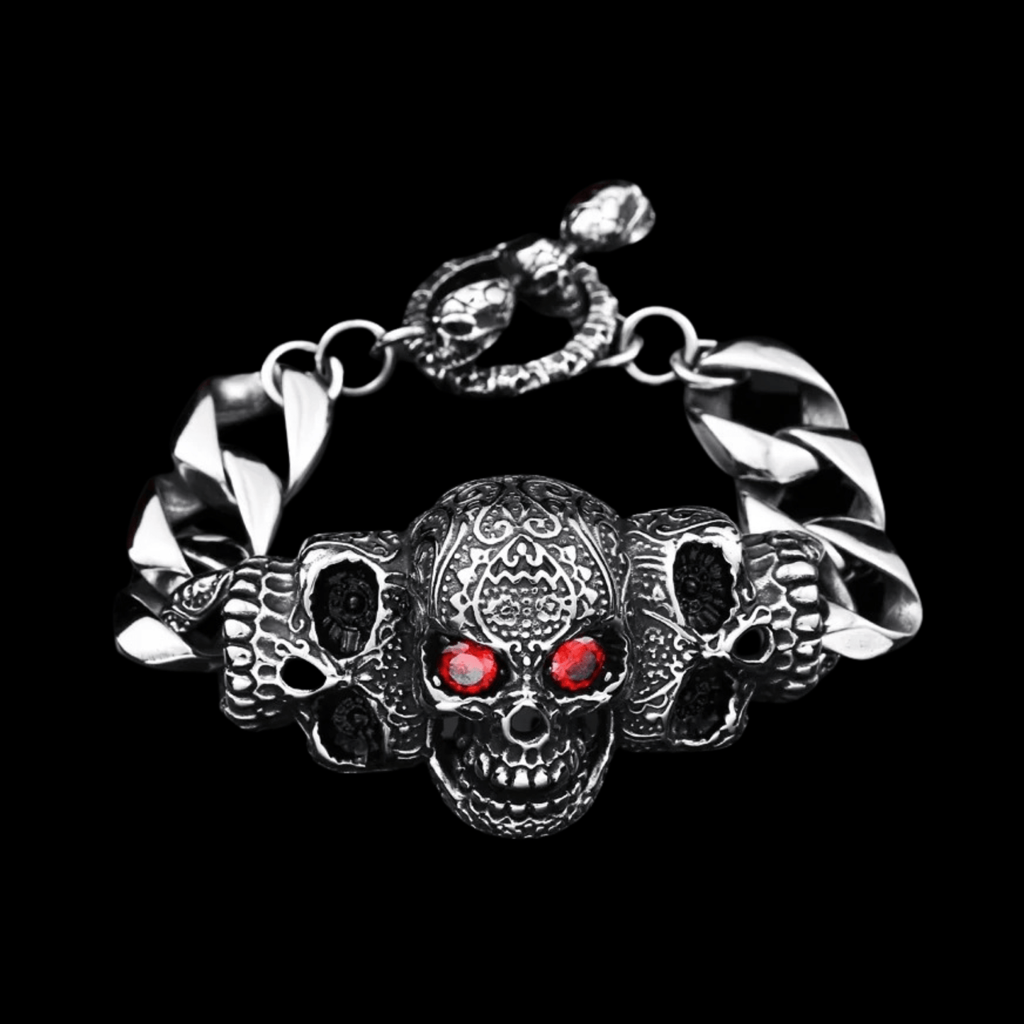 Crimson Eye Skull Bracelet
