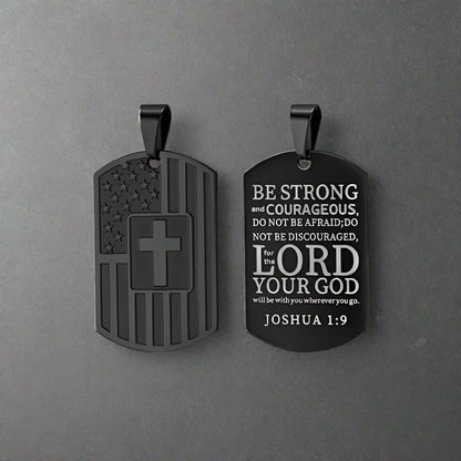Cross American Flag Stainless Steel Military Brand Pendant