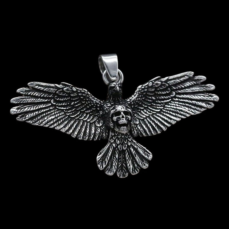 Crow Skull Head Pendant