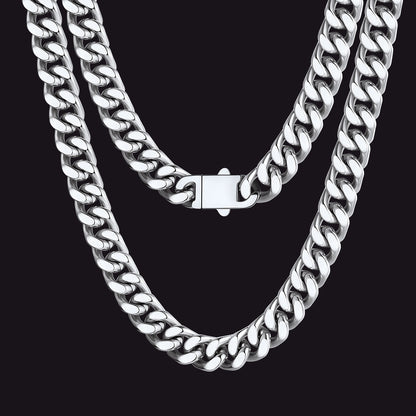 To My Man Miami Cuban Link Chain Necklace, Birthday or Anniversary Gift for Him