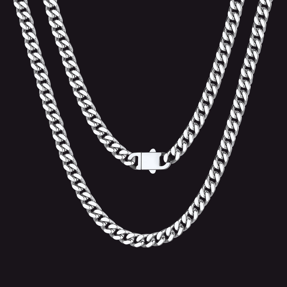 To My Man Miami Cuban Link Chain Necklace, Birthday or Anniversary Gift for Him