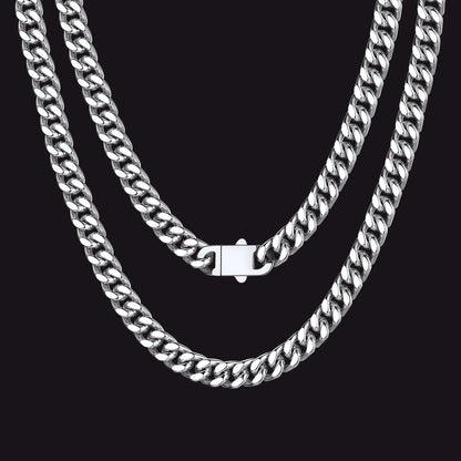 Miami Cuban Link Chain Necklace 5/7/9/12 Mm Chain for
