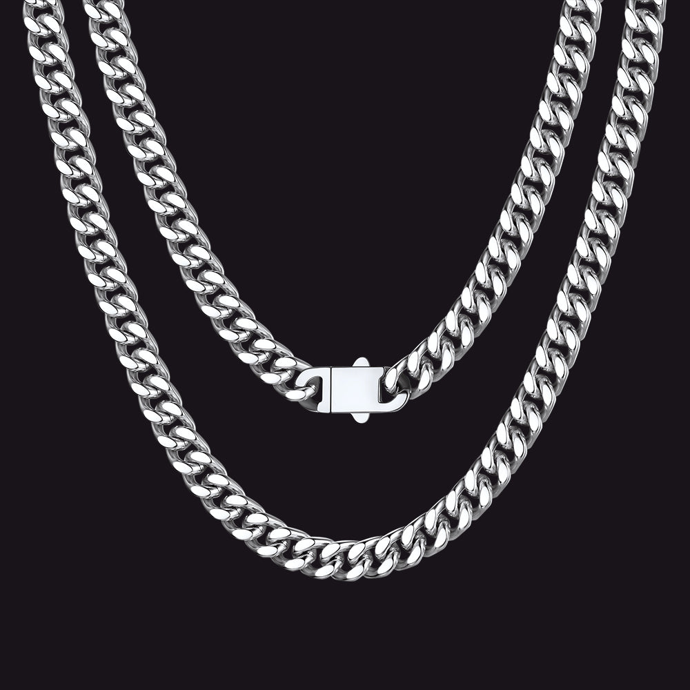 To My Man Miami Cuban Link Chain Necklace, Birthday or Anniversary Gift for Him