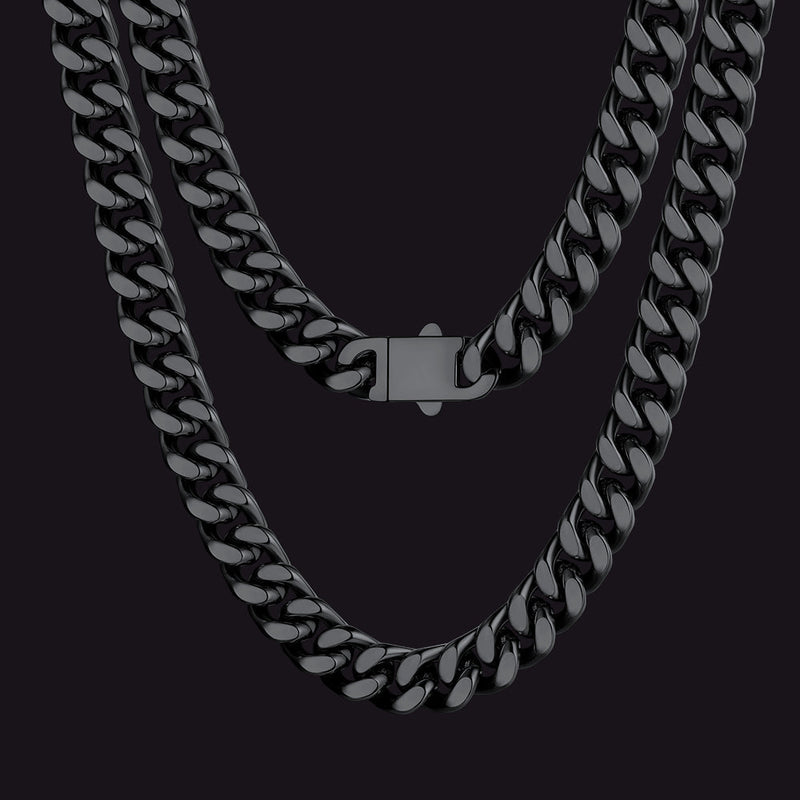 To My Man Miami Cuban Link Chain Necklace, Birthday or Anniversary Gift for Him