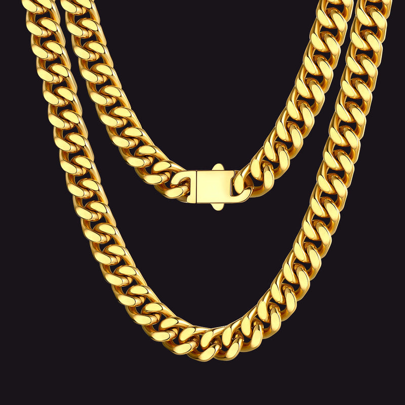 To My Man Miami Cuban Link Chain Necklace, Birthday or Anniversary Gift for Him