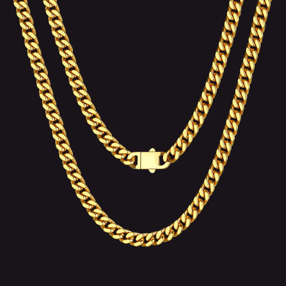 Miami Cuban Link Chain Necklace 5/7/9/12 Mm Chain for