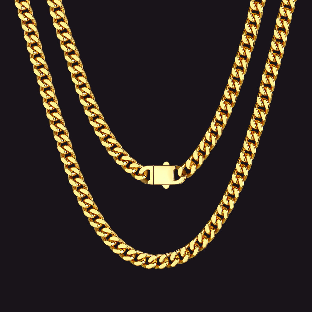 Miami Cuban Link Chain Necklace 5/7/9/12 Mm Chain for