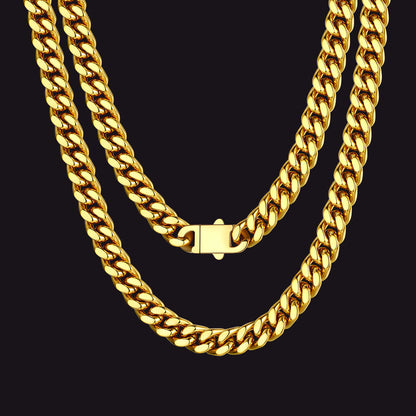 Miami Cuban Link Chain Necklace 5/7/9/12 Mm Chain for