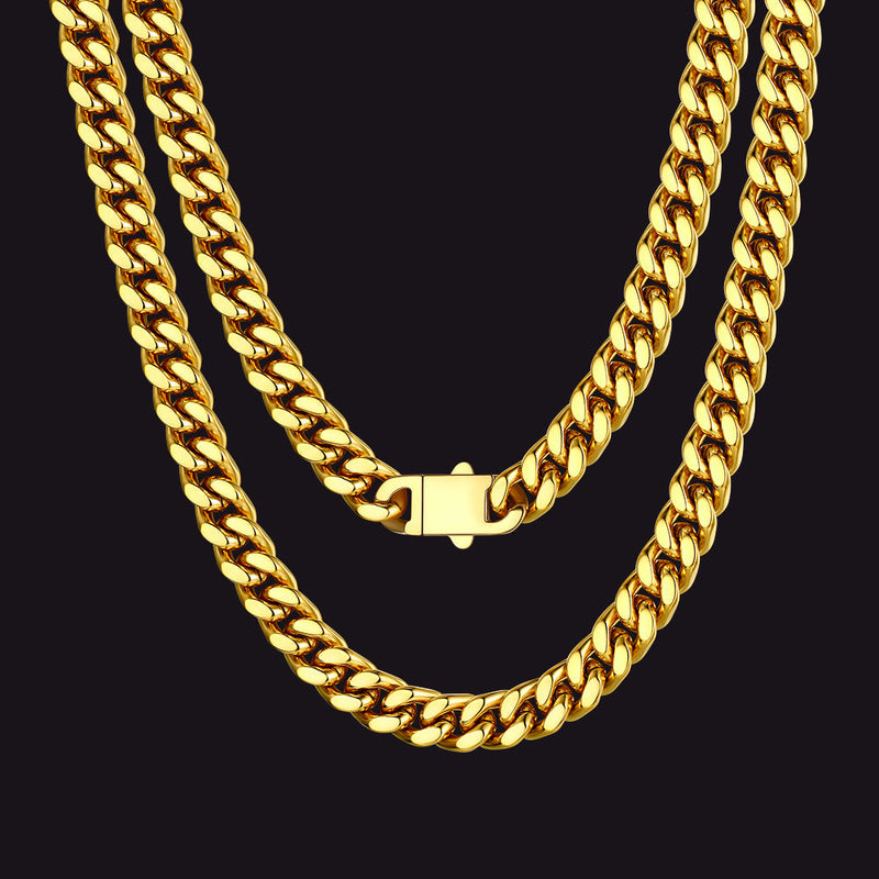 To My Man Miami Cuban Link Chain Necklace, Birthday or Anniversary Gift for Him