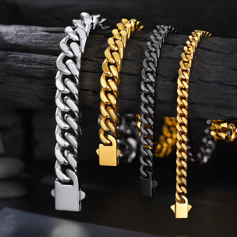 Miami Cuban Link Chain Necklace 5/7/9/12 Mm Chain for