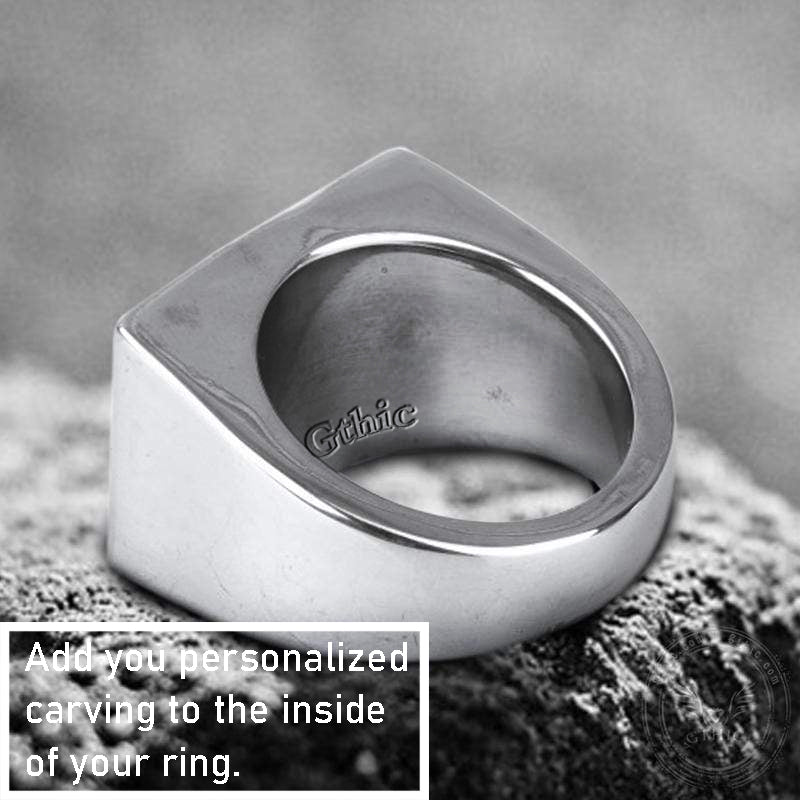 Custom Double Letter Initial Sterling Silver Ring
