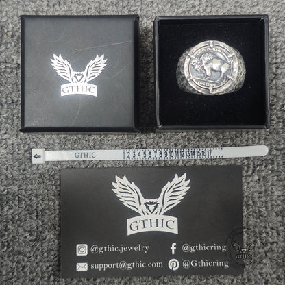 Customizable Buffalo Nickel Coin Sterling Silver Ring