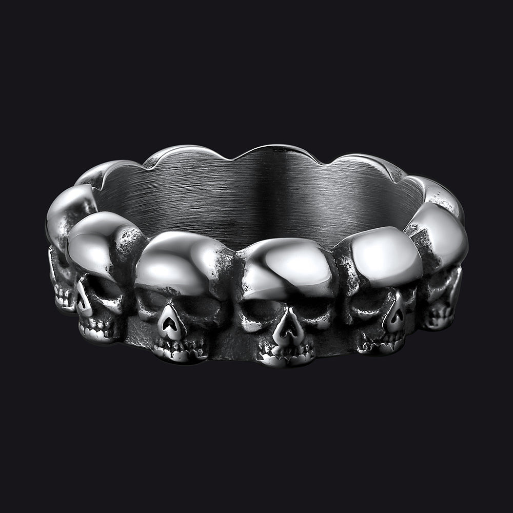 Gothic Punk Skull Ring for Stainless Steel