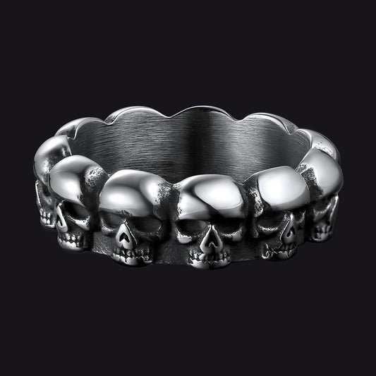 Gothic Punk Skull Ring for Stainless Steel