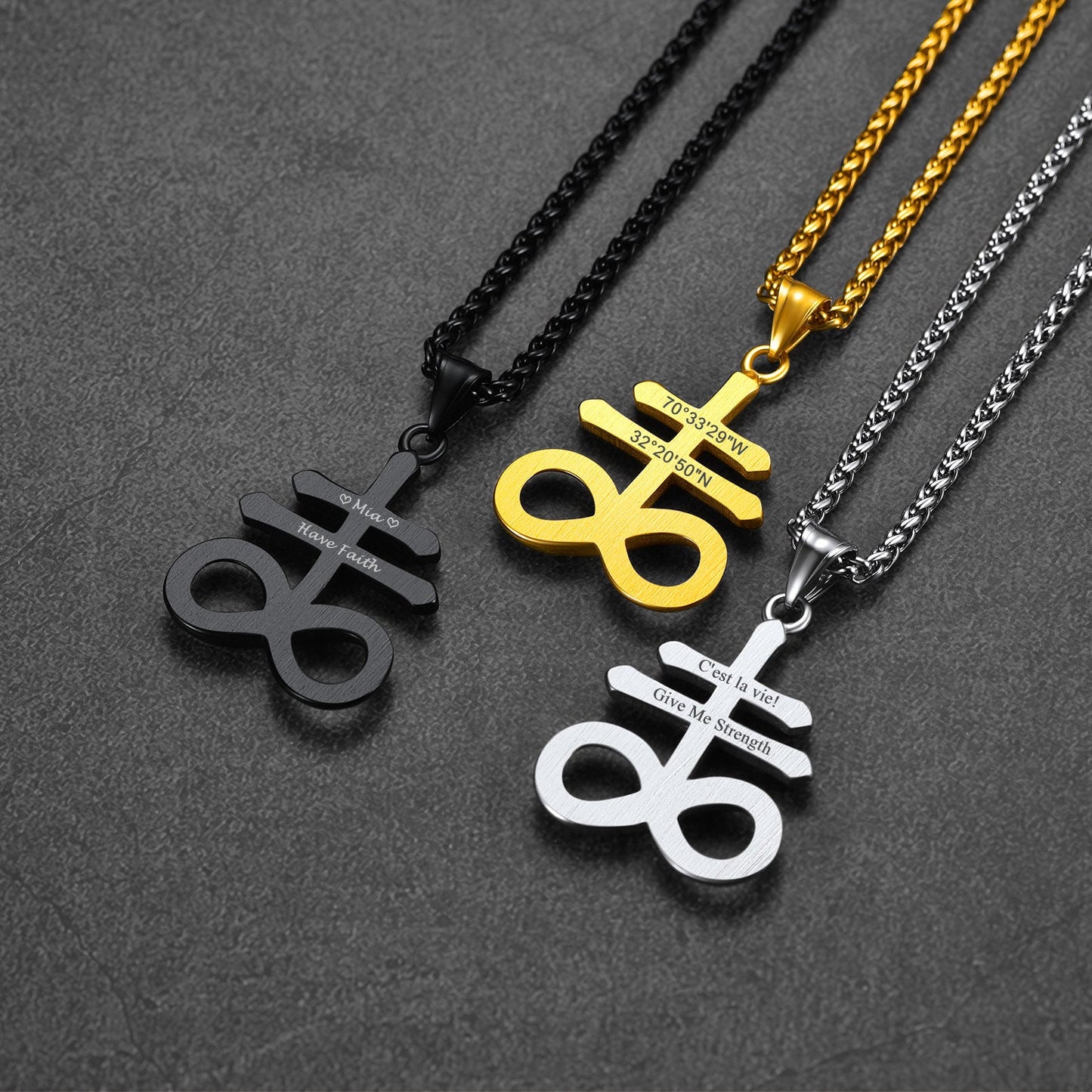 Church of Satan Leviathan Cross Necklace Pendant for