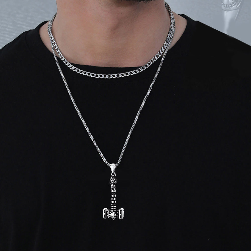 Thor's Hammer Mjolnir Necklace Viking Charm for