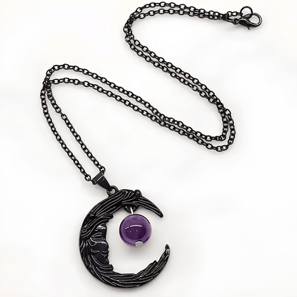 Amethyst Moonshadow Charm