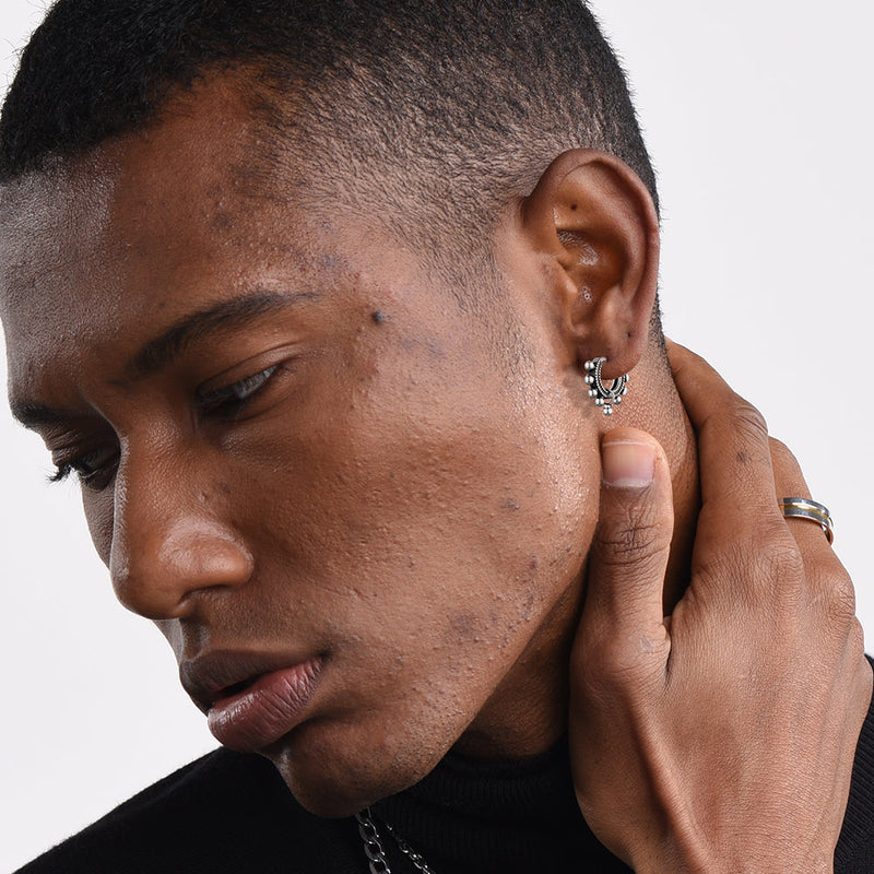 Sterling Silver Cartilage Huggie Hoop Earrings for