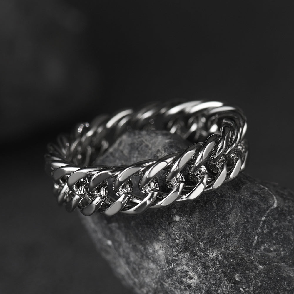 Cuban Chain Stainless Steel Ring for