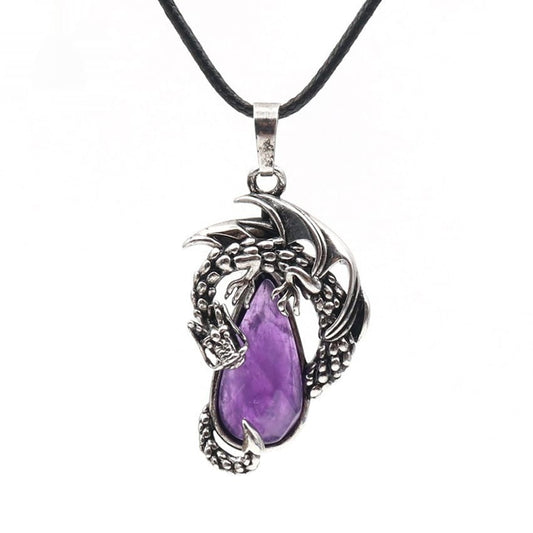 Wyrm Claw Drop Crystal Necklace