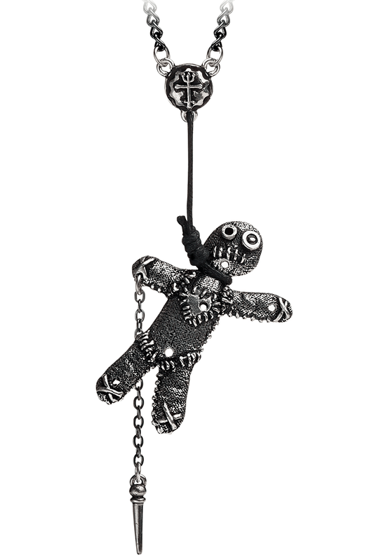 Dark Gothic Occult-inspired Voodoo Doll Pendant
