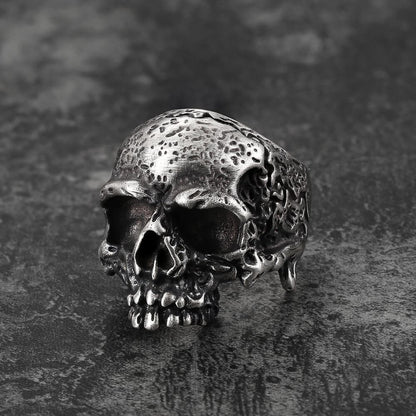 Dark Pioneer Sterling Silver Skull Ring