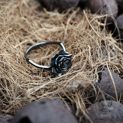 Dark Rose Sterling Silver Ring