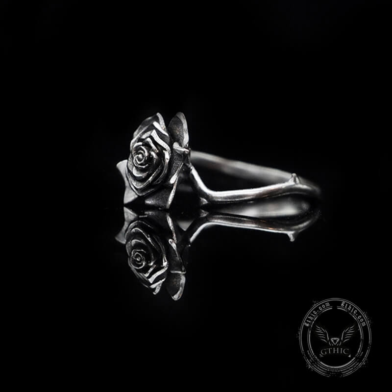 Dark Rose Sterling Silver Ring