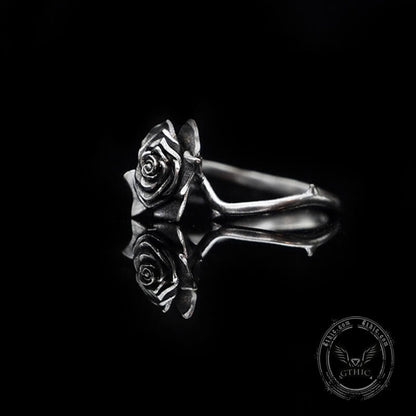 Dark Rose Sterling Silver Ring
