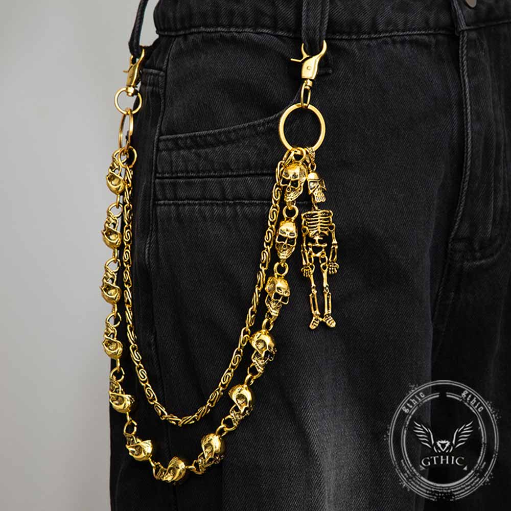Dark Skull Skeleton Hip-hop Alloy Pants Chain