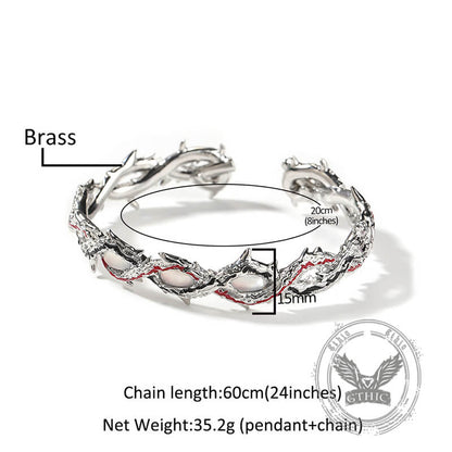 Dark Thorn Copper Open Bracelet