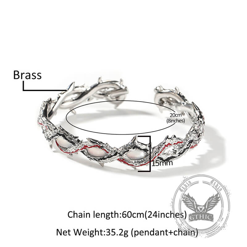 Dark Thorn Copper Open Bracelet