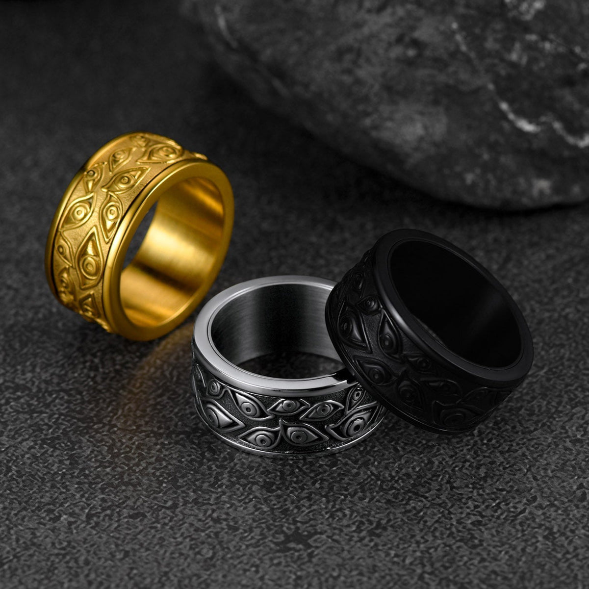 Evil Eye Ring Fidget Anxiety Ring for /