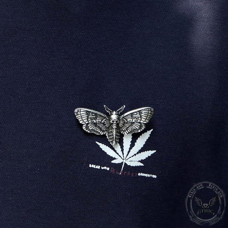 Death Head Moth Zinc Alloy Skull Brooch