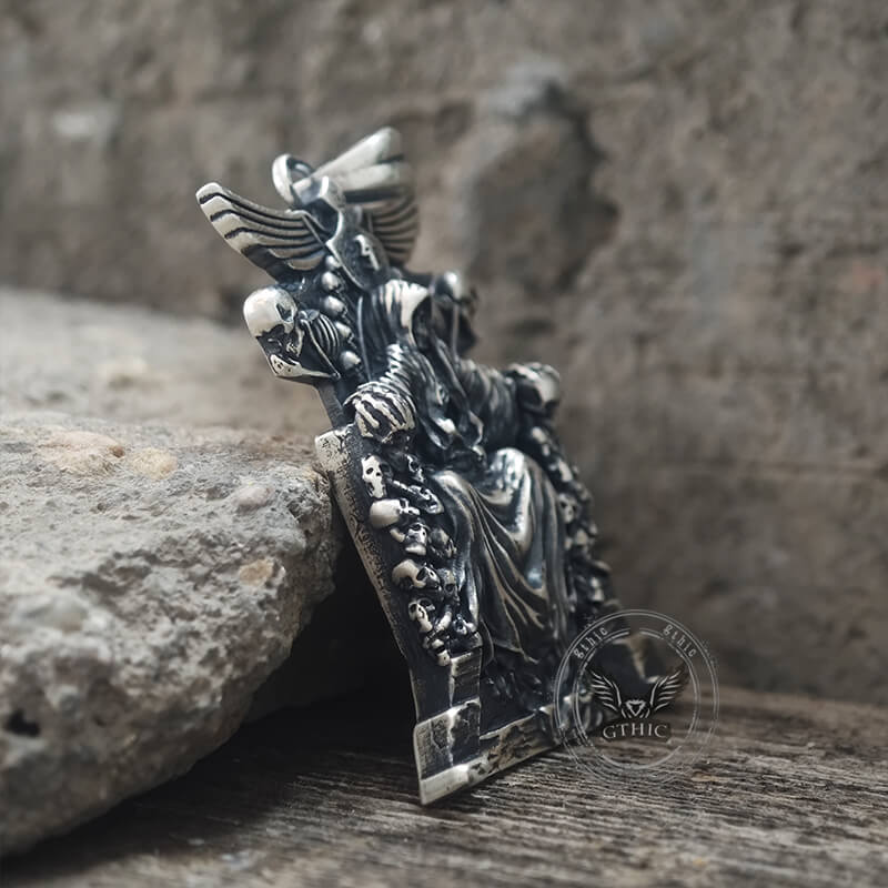 Death Regal Throne Sterling Silver Pendant