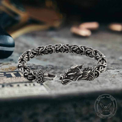 Domineering Dragon Byzantine Stainless Steel Nordic Bracelet