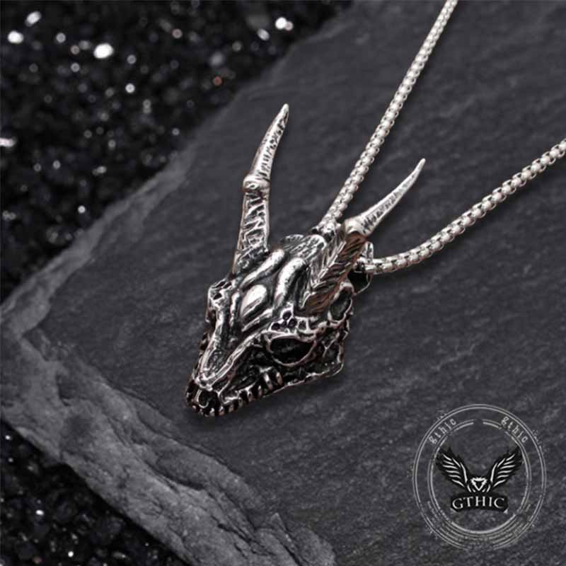 Domineering Dragon Head Stainless Steel Punk Pendant