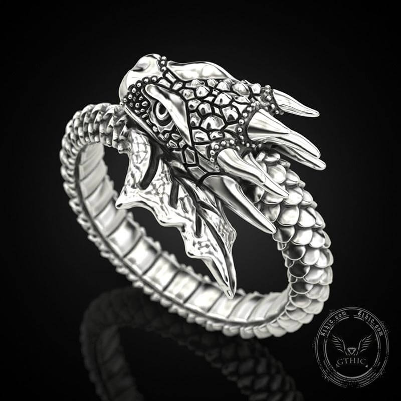 Domineering Dragon Sterling Silver Ring