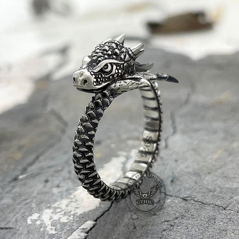 Domineering Dragon Sterling Silver Ring