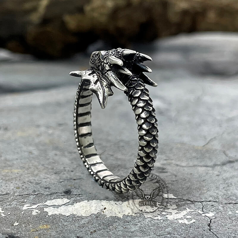 Domineering Dragon Sterling Silver Ring