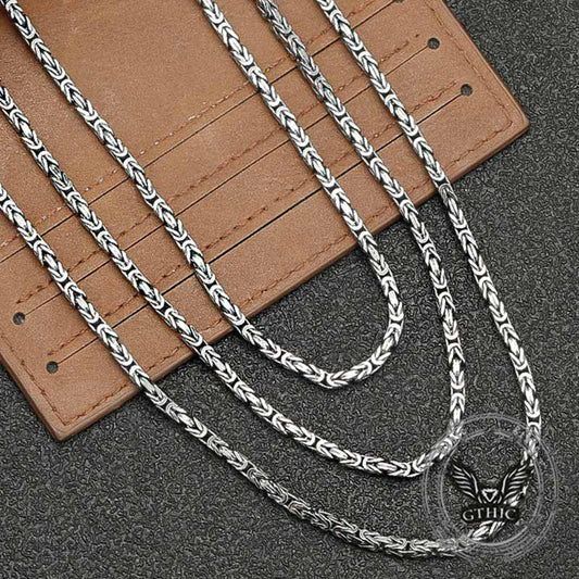 Domineering Keel Chain Sterling Silver Necklace