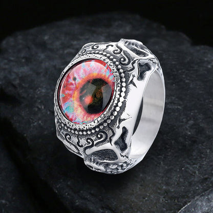 Domineering Skull Devil Eye Stainless Steel Ring