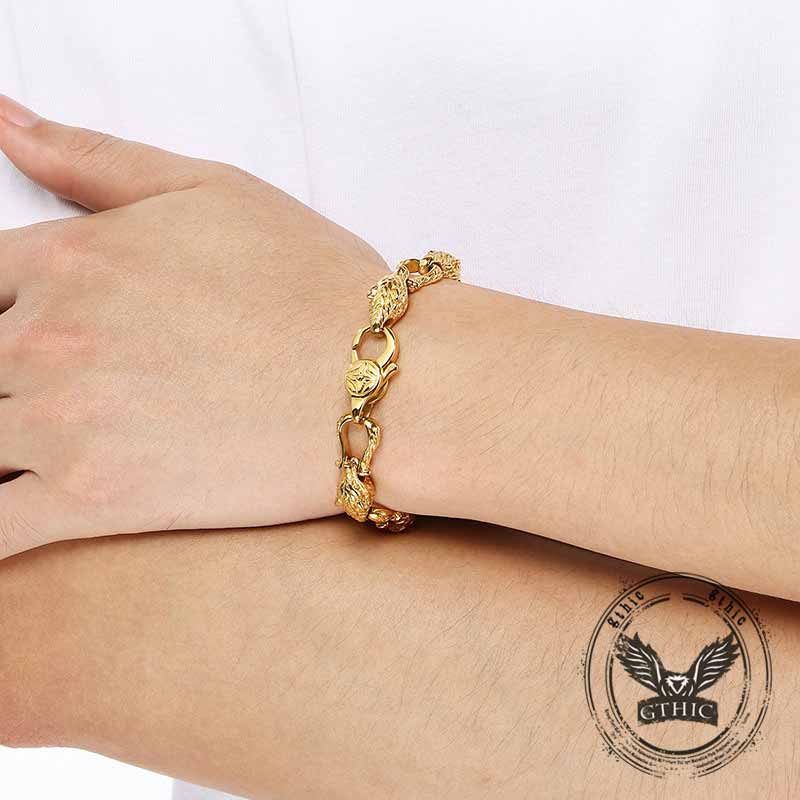 Domineering Wolf Head Stainless Steel Bracelet
