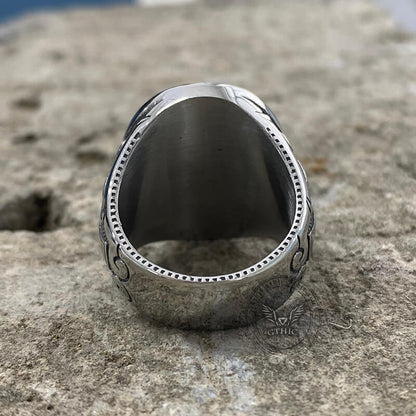 Double-headed Eagle Ankh Stainless Steel Ring