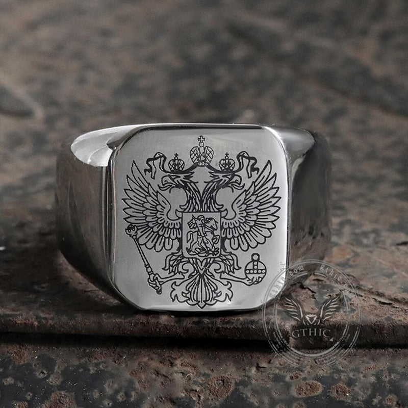 Double-headed Eagle Stainless Steel Signet Ring