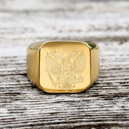 Double-headed Eagle Stainless Steel Signet Ring