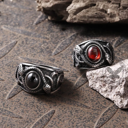Double-headed Snake Stainless Steel Ring
