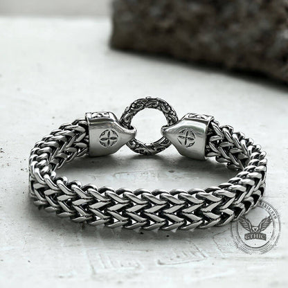 Double Ghost Head Buckle Stainless Steel Skull Bracelet
